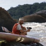 Dave Manby filming at the Orinocco, 1977