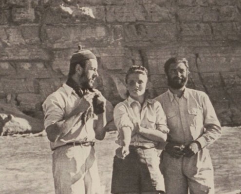 The French Trio near end of their traverse from Green River, Wyoming to Lees Ferry.
